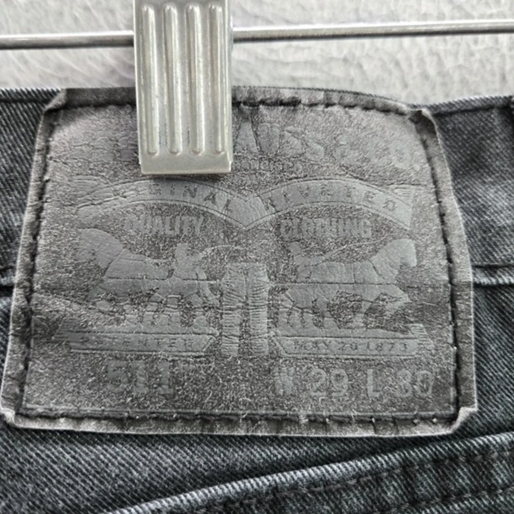 Levi's 511‎ Men Jeans 29X30 Black Denim Slim Fit Cotton Polyester Elastane